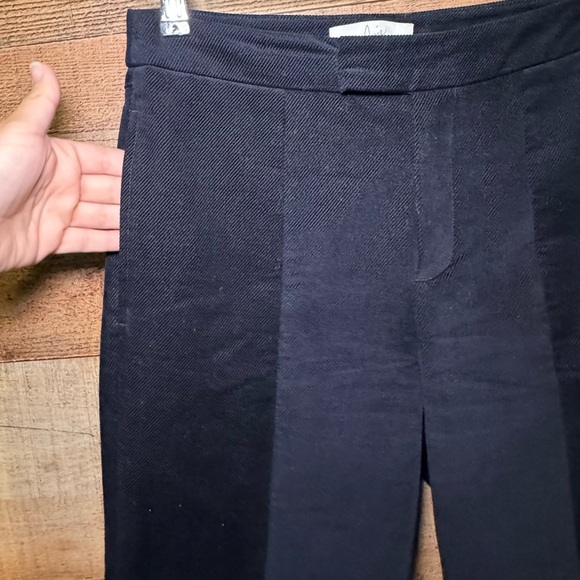 🌻 Joie Navy Blue Corduroy Flare Leg Cropped Pants size 4* Winter Career Holiday - Picture 5 of 8